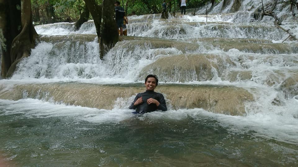 bathed in Kaparkan Falls