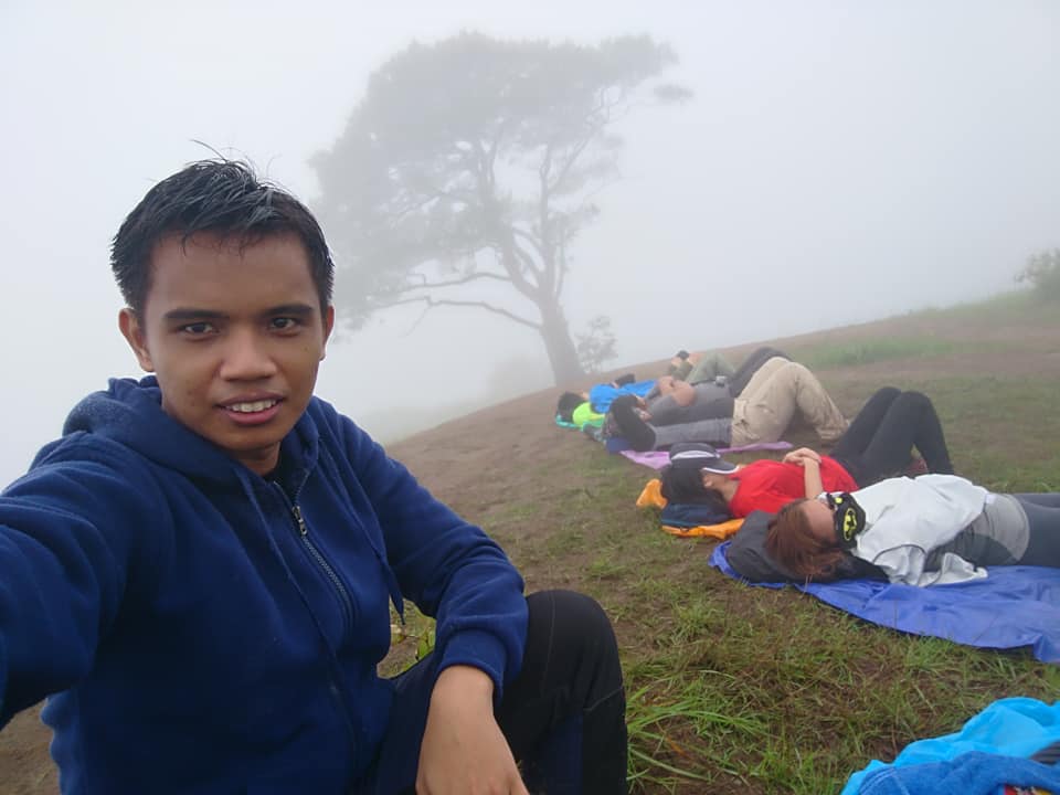 selfie at Mt. 387 summit