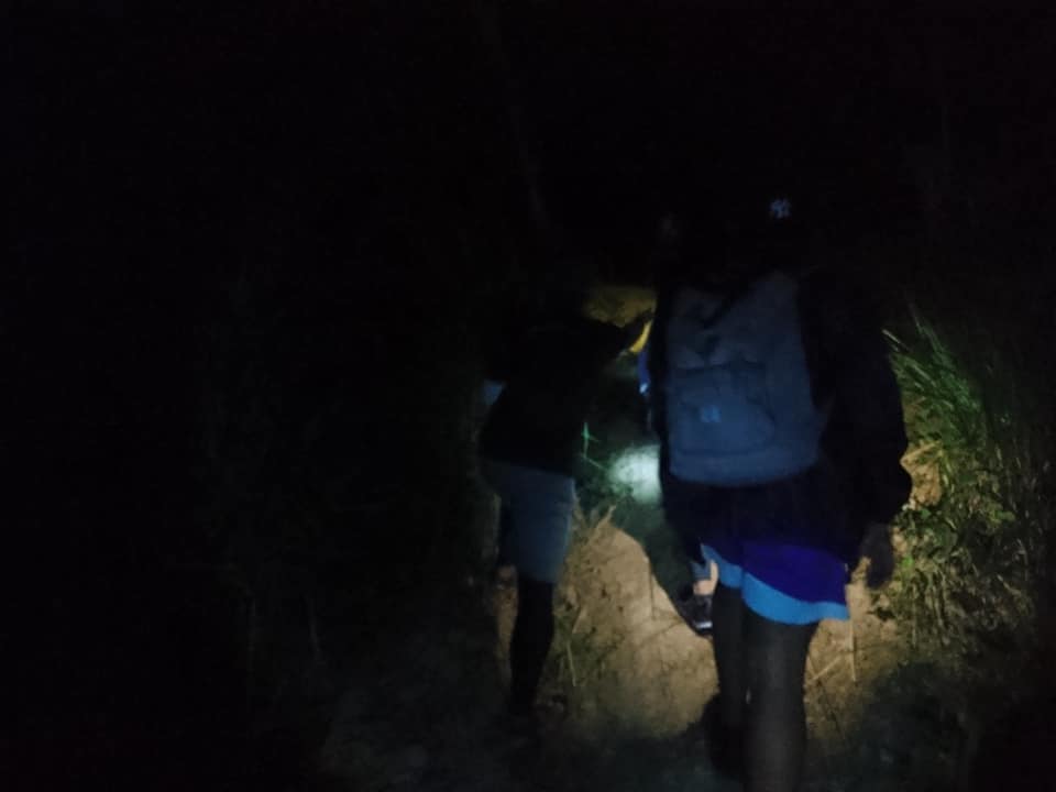 dark trail of Mt. Sawi