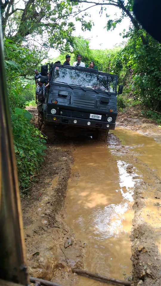 muddy road going to Kaparkan Falls
