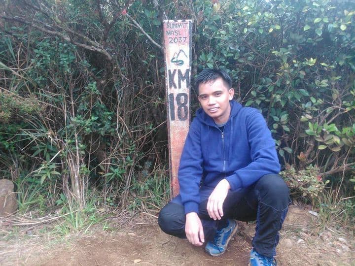 18-kilometer marker of Mt. Tapulao