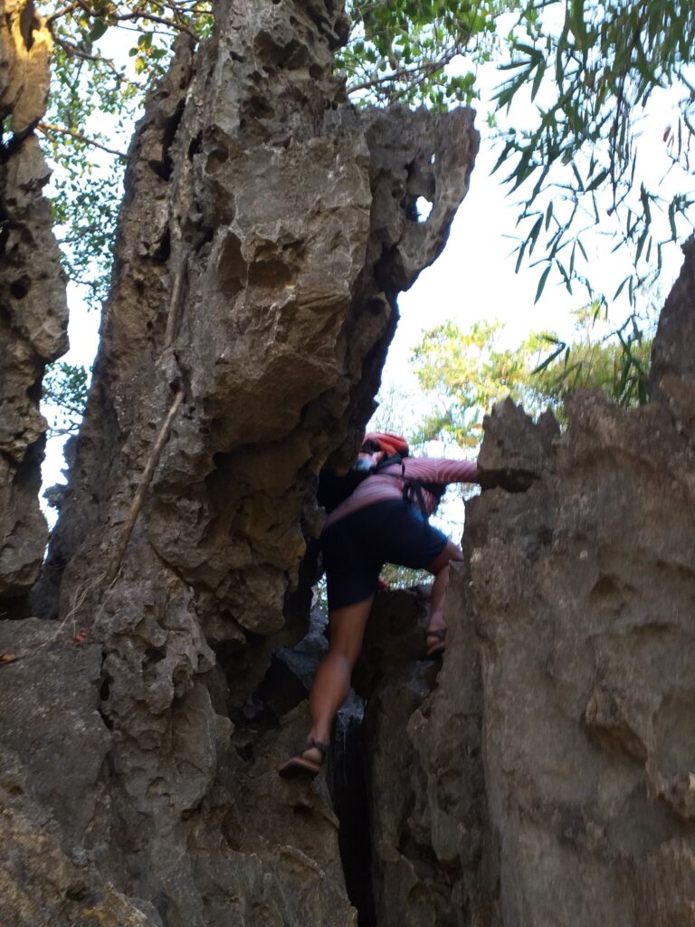 rock bouldering