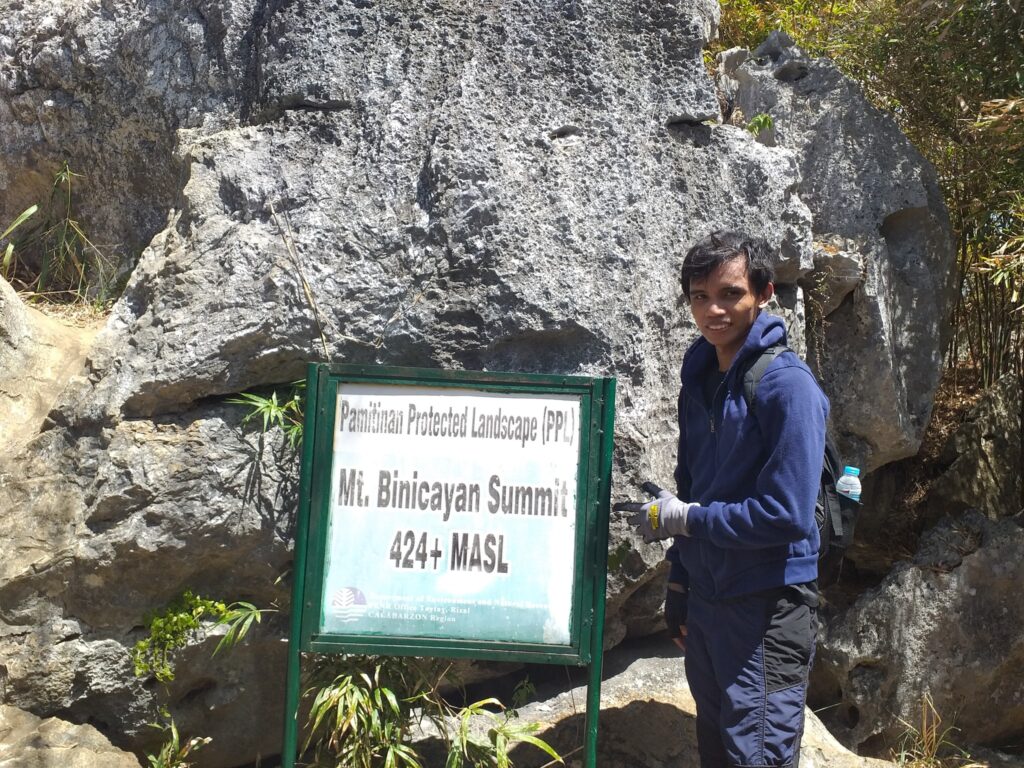 at the summit of Mt. Binacayan