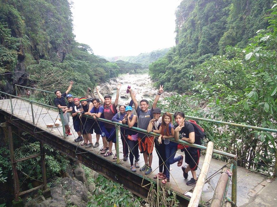 group picture at the hanging bridge