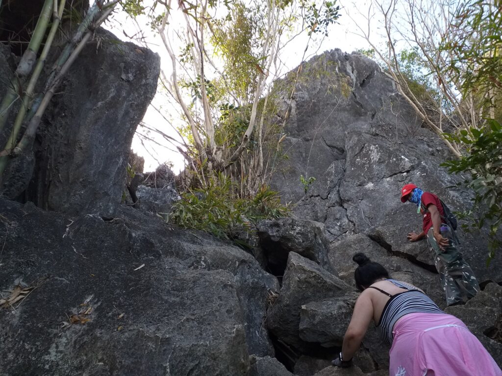 rock bouldering