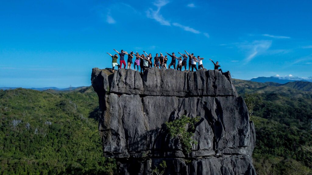 group picture at the summit of Nagpatong Rock Formation
