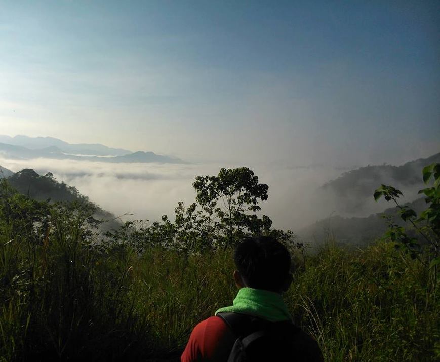 overlooking the sea of clouds of Mt. Cayabu