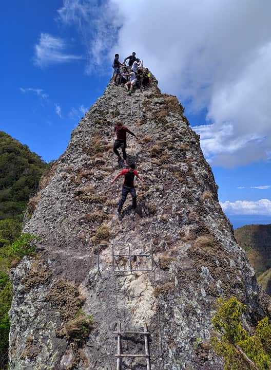 descending at Nalayag Monolith rock formation