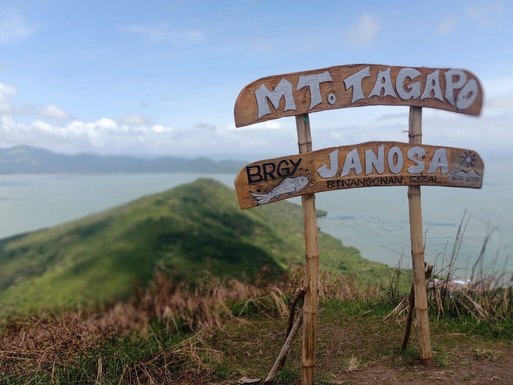 summit marker of Mt. Tagapo