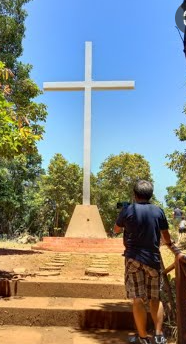 white cross at Ermita Hill