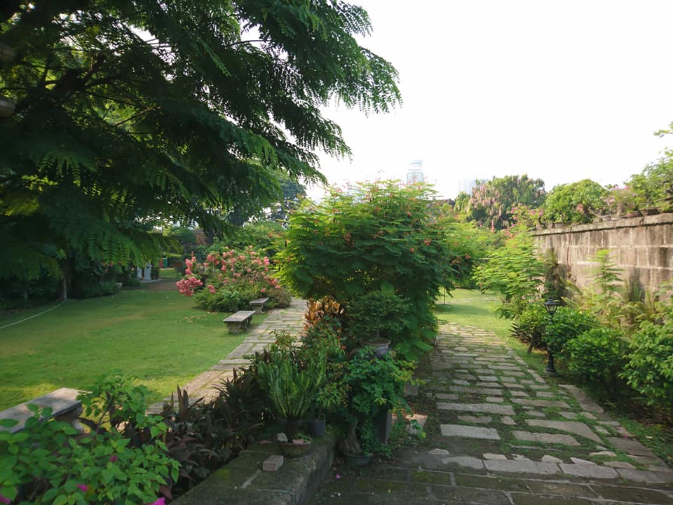 The gardens inside the Intramuros