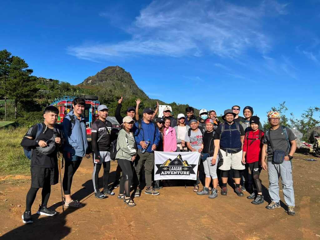 group picture with the background of Mt. Tenglawan