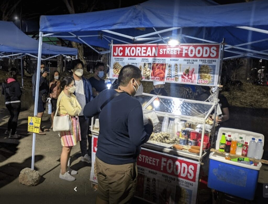 Korean street food stall