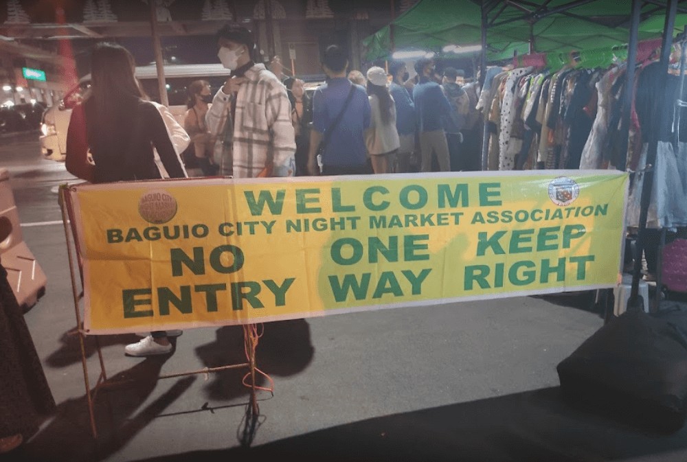 Baguio Night Market welcome marker