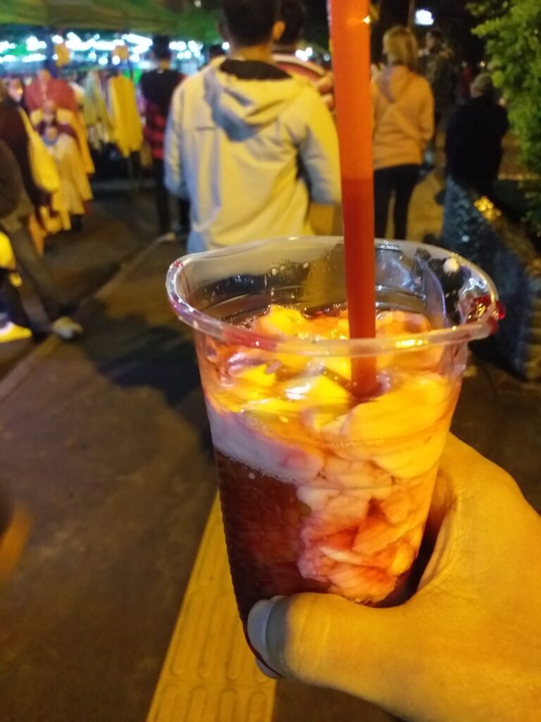 strawberry taho at Baguio Night Market