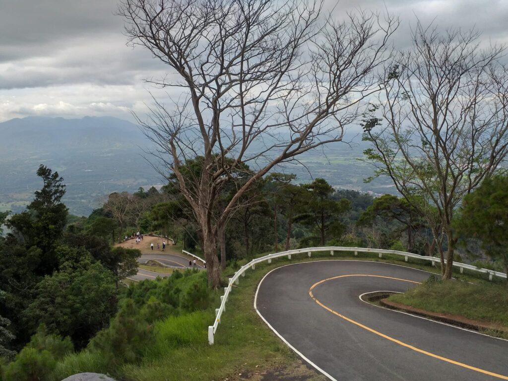 The road going to Mt. Samat