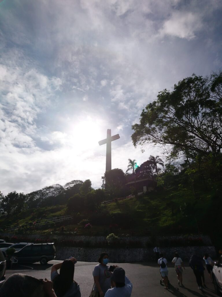 Mt. Samat Memorial Cross as seen from below