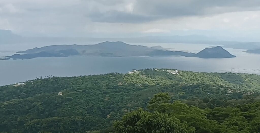 view of Taal Lake and Taal Volcano from People's Park in the Sky