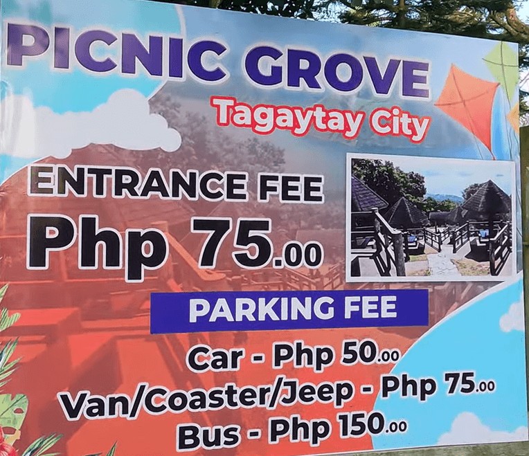 Picnic Grove entrance fee
