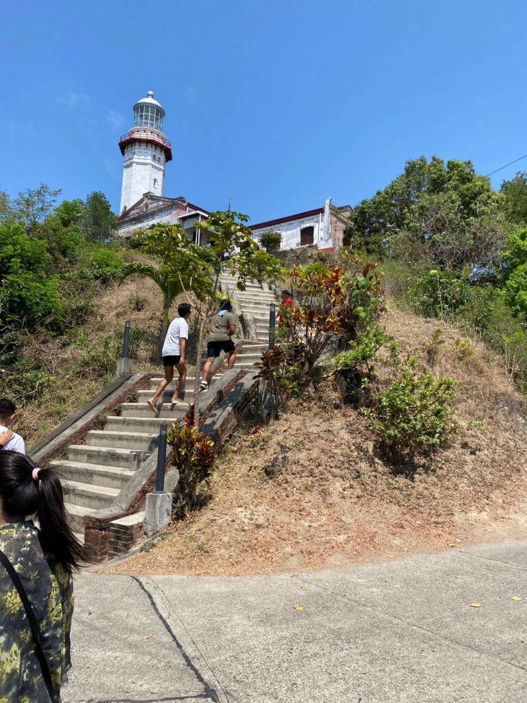 the well established stair leading to Cape Bojeador Lighthouse