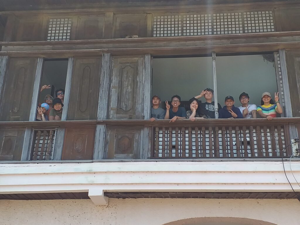 group picture at the window