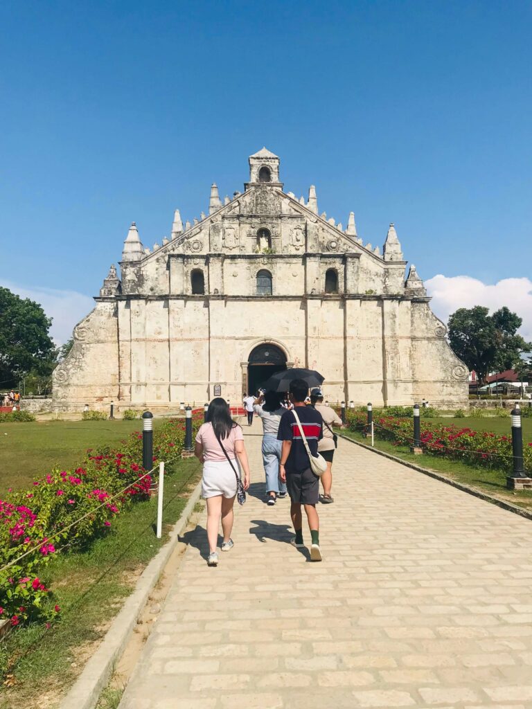 walking towards the church