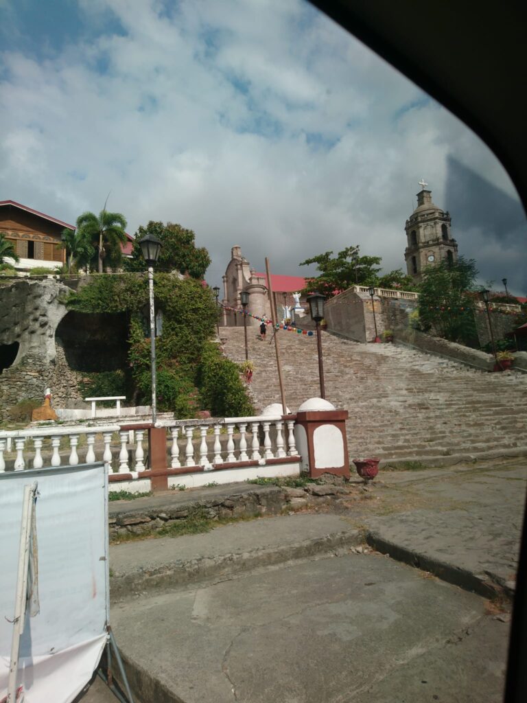 view of Santa Maria Church from the main road