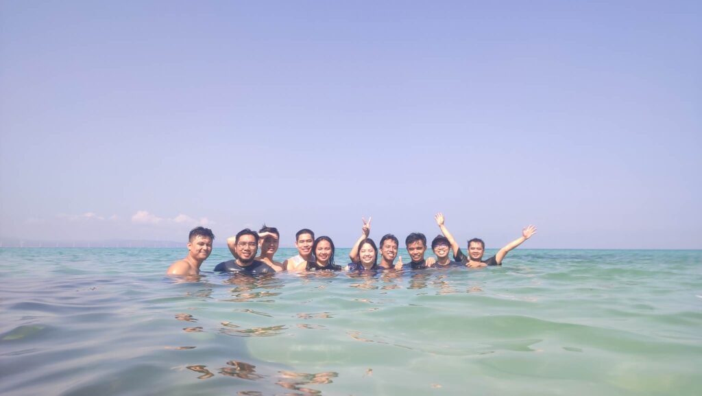 group picture in the beach