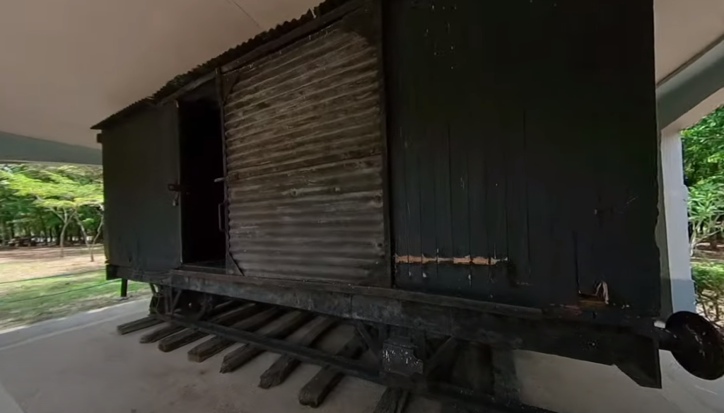 boxcar inside the Capas National Shrine