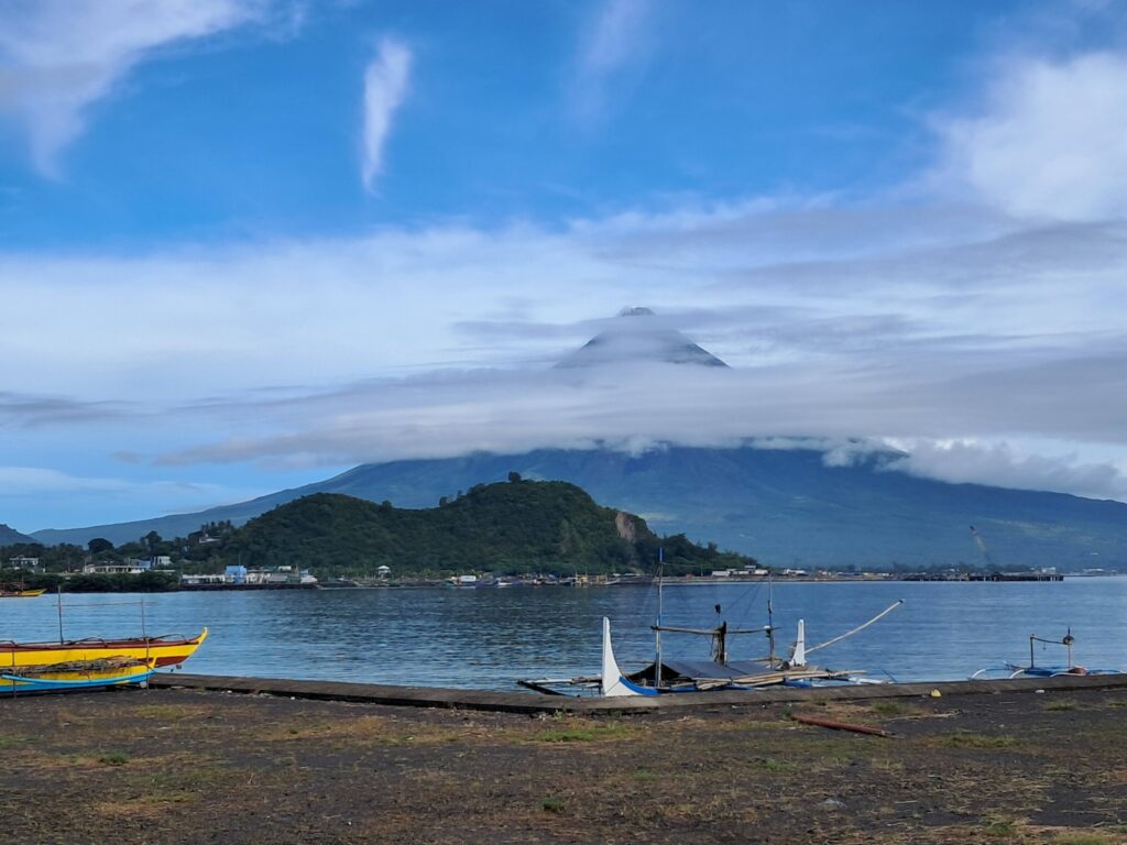 Mayon Volcano view from Legazpi Boulevard
