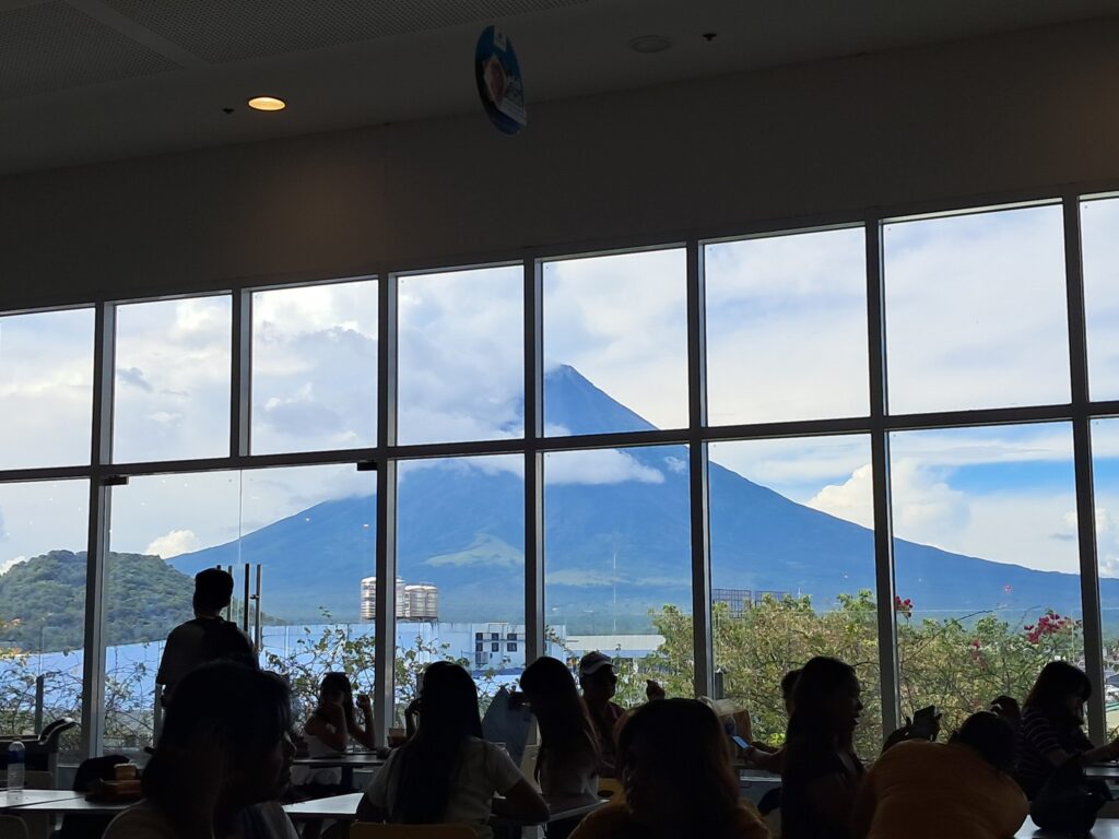 view of Mayon Volcano from SM City Legazpi