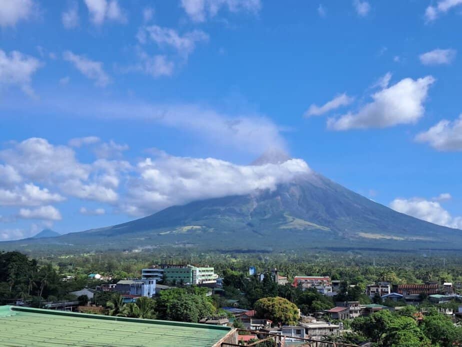 view of Mayon Volcano